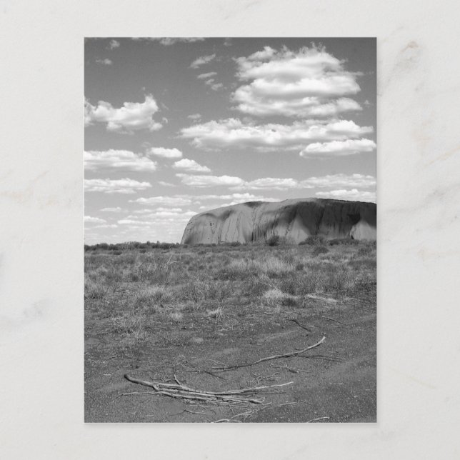 B&W Uluru 2 Postcard (Front)