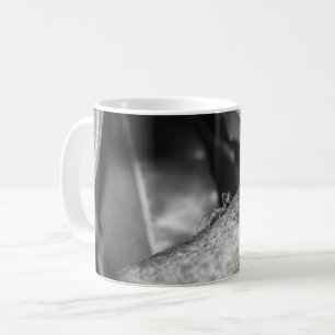 B&W - Weaver Ant on a Wood Coffee Mug