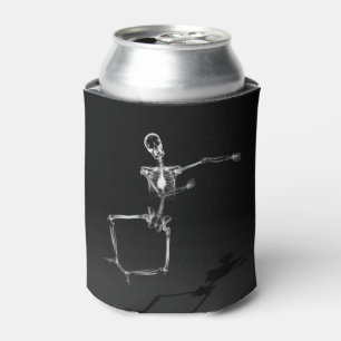 B&W X-Ray Skeleton Dancing Can Cooler