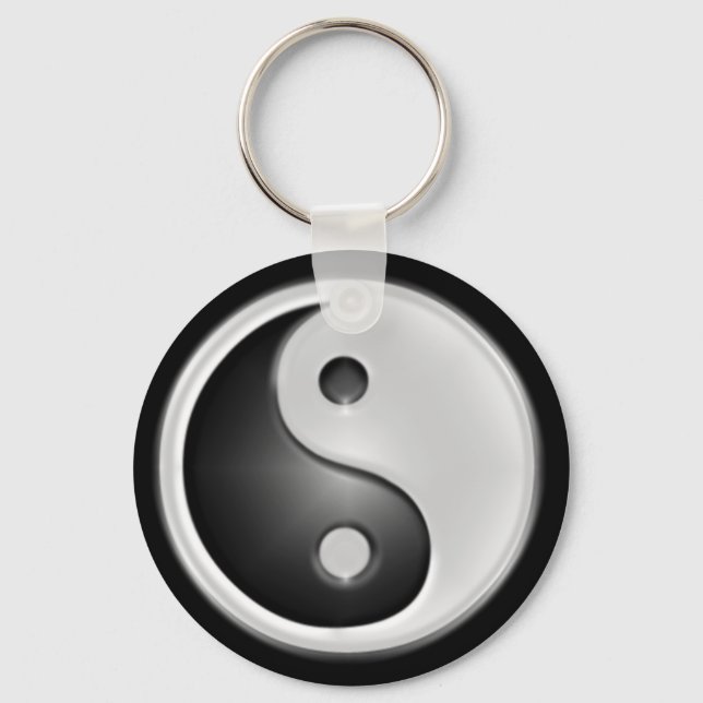 B&W Yin&Yang Key Ring (Front)