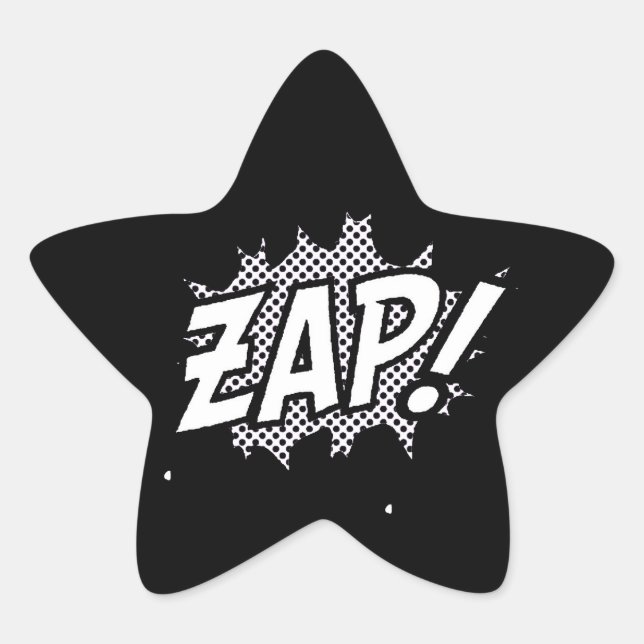 B&Wzappower Star Sticker (Front)