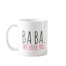 Ba Ba we love you red black and white new dad