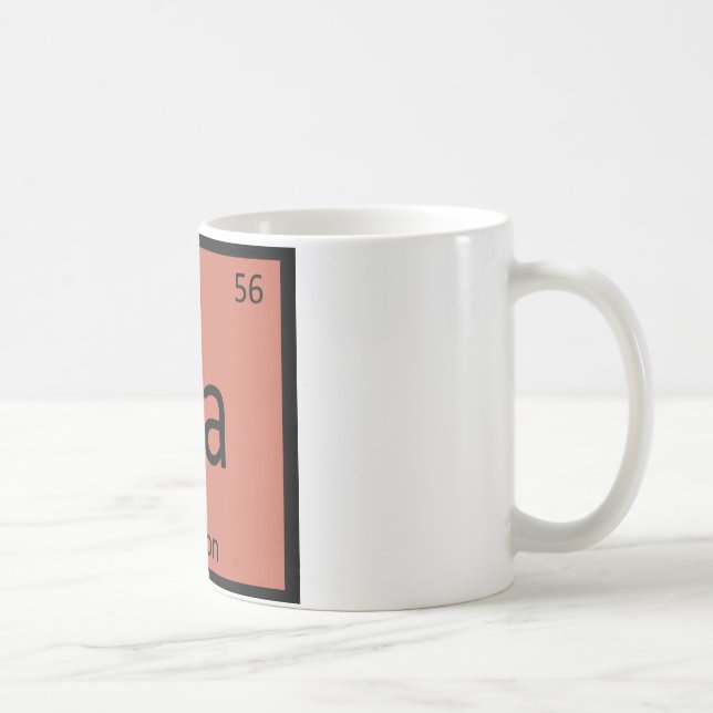Ba - Bacon Breakfast Chemistry Periodic Table Coffee Mug (Right)