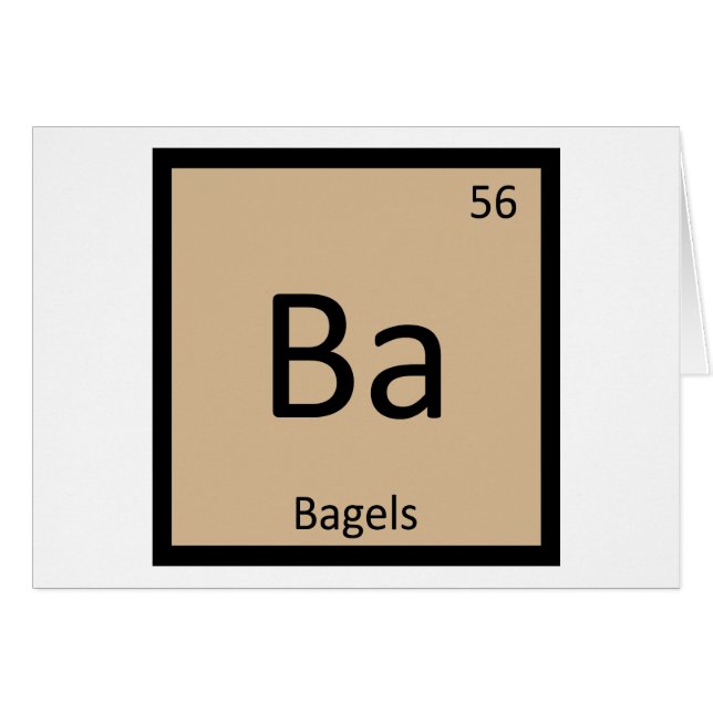 Ba - Bagels Breakfast Chemistry Periodic Table (Front Horizontal)