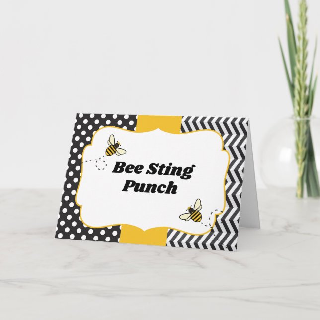 Ba-Bee Baby Shower Decor Signs Invitation (Front)