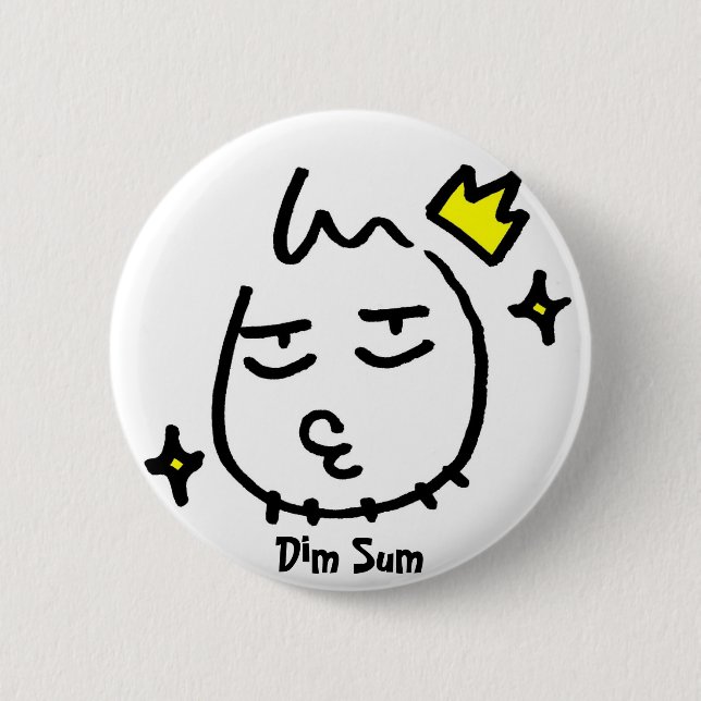 ba, Dim Sum 6 Cm Round Badge (Front)
