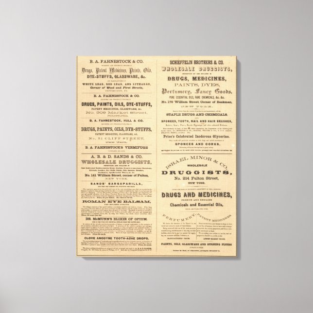 BA Fahnestock and Company Canvas Print (Front)