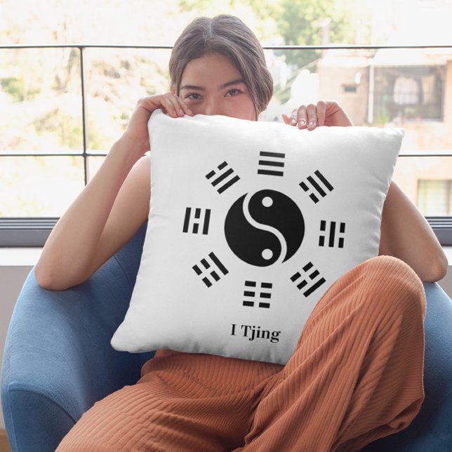 Ba Gua, eight trigrams, yin yang customisable  Cushion (Creator Uploaded)