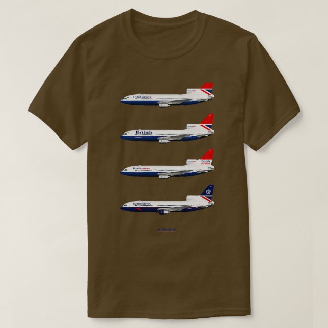 BA tristar 500s  T-Shirt (Design Front)