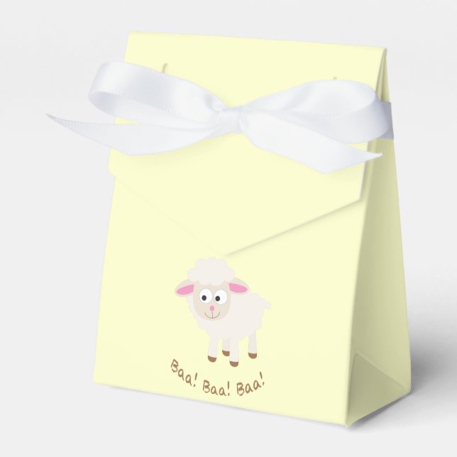 Baa! Baa! Baa! Cute Little Lamb Favour Box (Front Side)