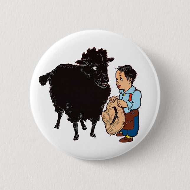 Baa Baa Black Sheep 6 Cm Round Badge (Front)