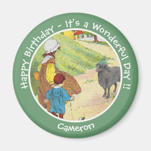 Baa, Baa, Black Sheep Birthday Party Collection Magnet