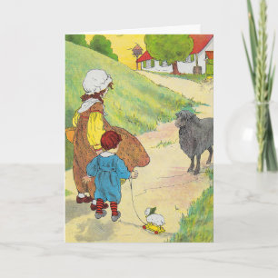 Baa, Baa, Black Sheep, Mother Goose Nursery Rhyme Card