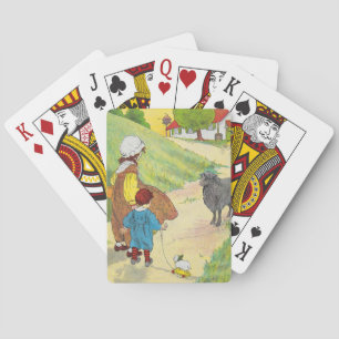 Baa, Baa, Black Sheep, Mother Goose Nursery Rhyme Playing Cards