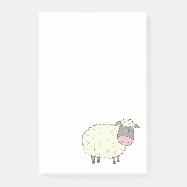 Baa Baa Sheep Post-it Notes (Front)