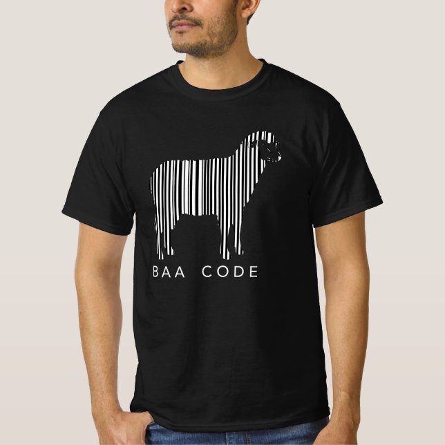 Baa Code Sheep Sorry I Cant My Sheep Need Me Sheep T-Shirt (Front)