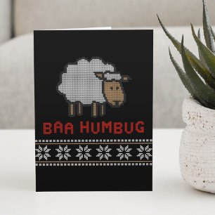 Baa Humbug Christmas Sheep Card