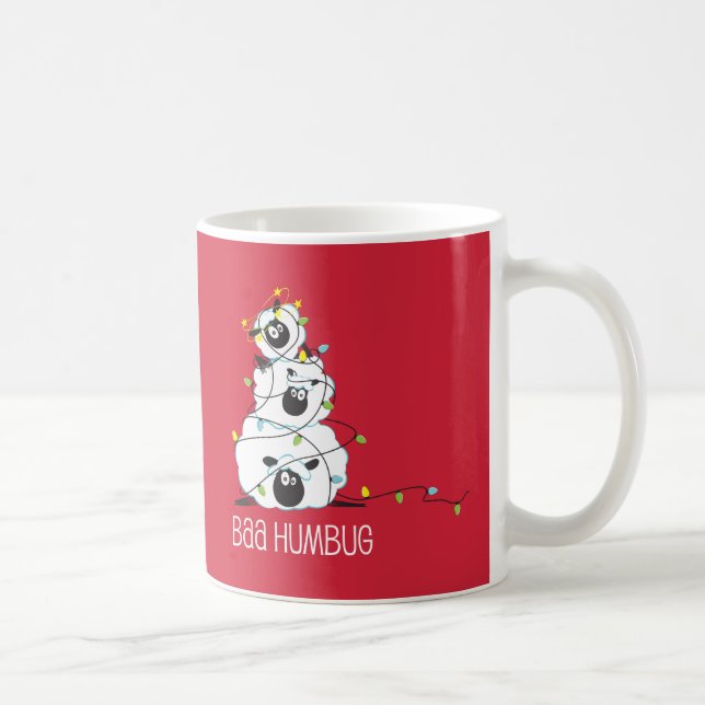 Baa Humbug - Christmas Sheep Coffee Mug (Right)
