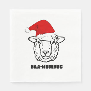 Baa-Humbug Christmas-Sheep Funny Cute Farmer Anima Napkin