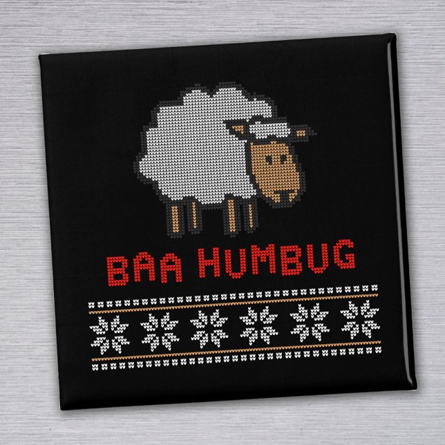 Baa Humbug Christmas Sheep Magnet (Creator Uploaded)