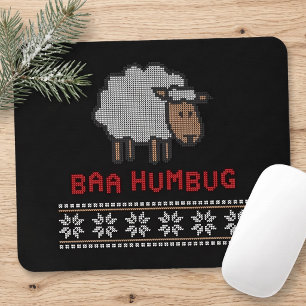 Baa Humbug Christmas Sheep Mouse Pad