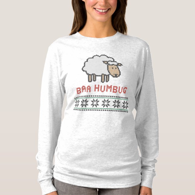 Baa Humbug Christmas Ugly Sweater (Front)