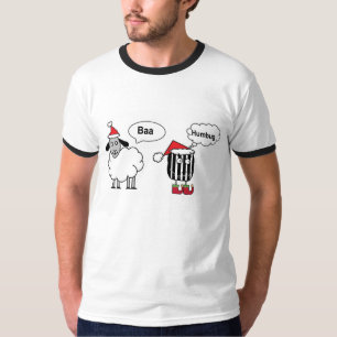 Baa Humbug Funny Christmas Sheep Cartoon T-Shirt