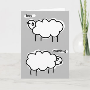 baa humbug greeting card