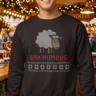 Baa Humbug - Grumpy Sheep Christmas Pun Sweatshirt