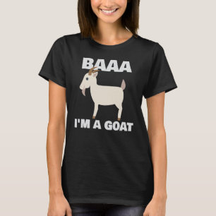 Baa I'm A Goat Costume Animal  Halloween Party Goa T-Shirt