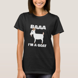 Baa Im A Goat Costume Animal Halloween Party Goat T-Shirt