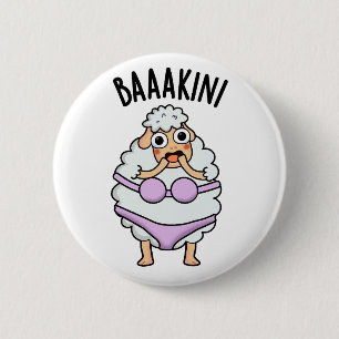 Baa-kini Funny Bikini Pun 6 Cm Round Badge