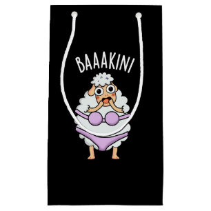 Baa-kini Funny Bikini Pun Dark BG Small Gift Bag