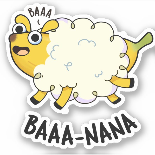 Baa-nana Funny Banana Pun  (Front)