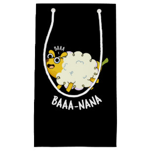 Baa-nana Funny Banana Puns Dark BG Small Gift Bag