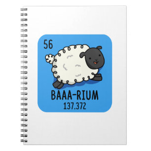 Baa-rium Funny Sheep Chemistry Pun Notebook