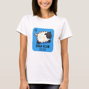 Baa-rium Funny Sheep Chemistry Pun  T-Shirt