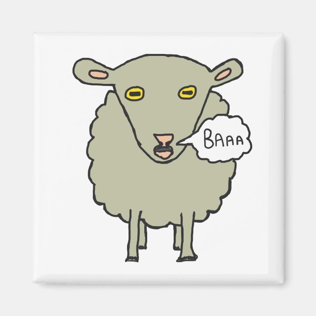 Baa Sheep Magnet (Front)