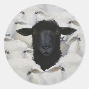 Baa-tle of Individuality Classic Round Sticker