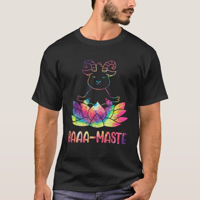 Baaa-Maste Livestock Herd Yoga Meditate Farm Anima T-Shirt (Front)