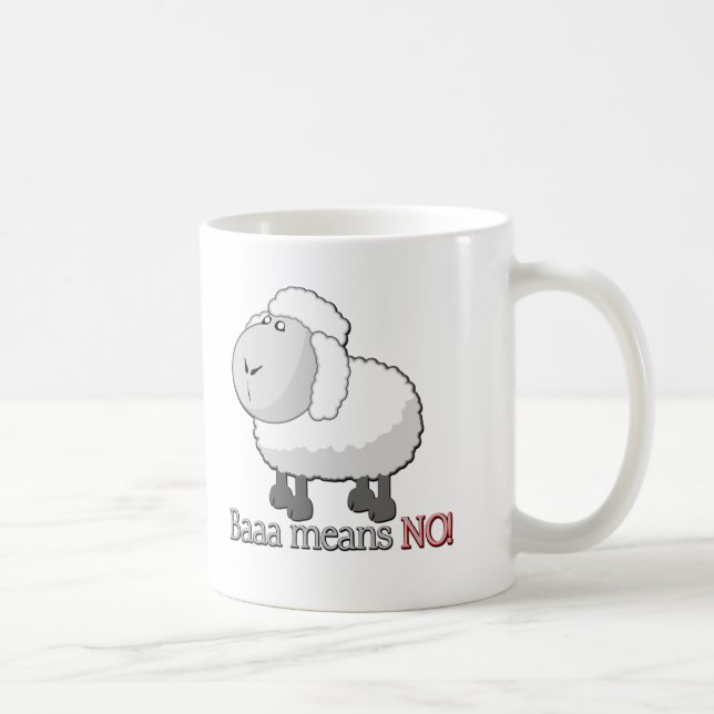 Baaa means NO! Coffee Mug (Right)