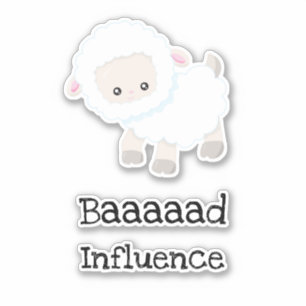 Baaaad Influence Personalized Cute Lamb Sheep