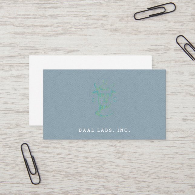 Baal  business card (Front/Back In Situ)