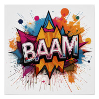 Baam Comic Sound Effect – Bold and Playful Pop Art