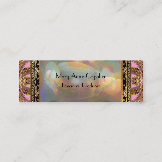 Baarnetscue Elegant Skinny Professional Mini Business Card (Front)