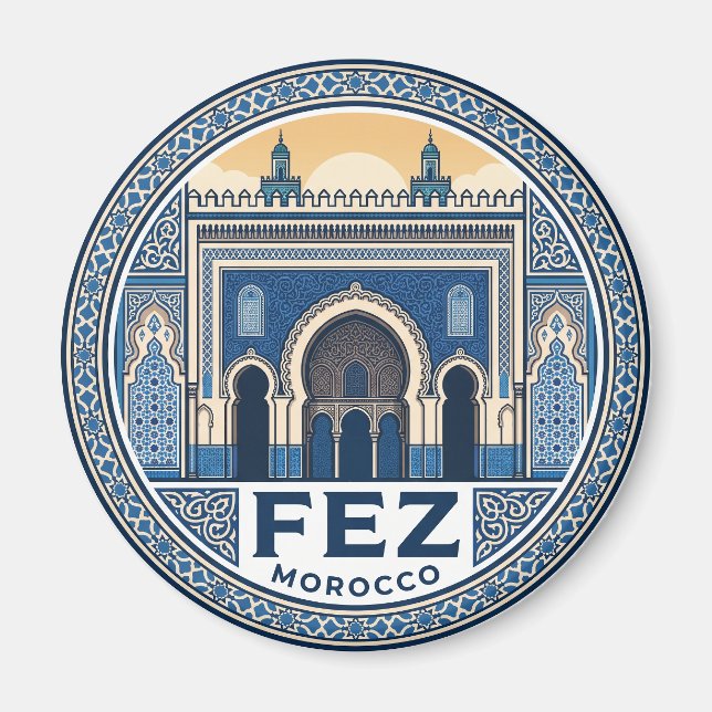 Bab Bou Jeloud Morocco Magnet (Front)