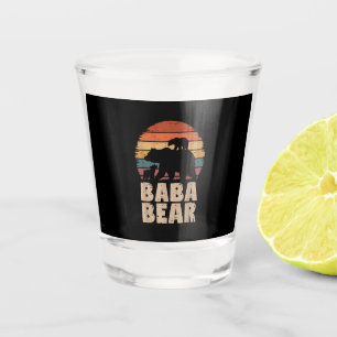 Baba Bear Vintage Retro Funny Father's Day Shot Glass