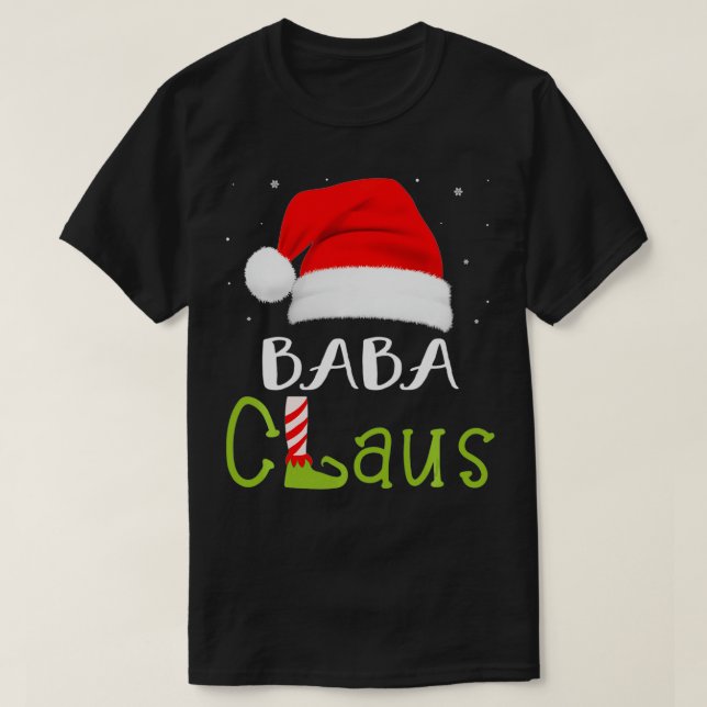 Baba Claus Family Group Matching Pajama Funny Chri T-Shirt (Design Front)