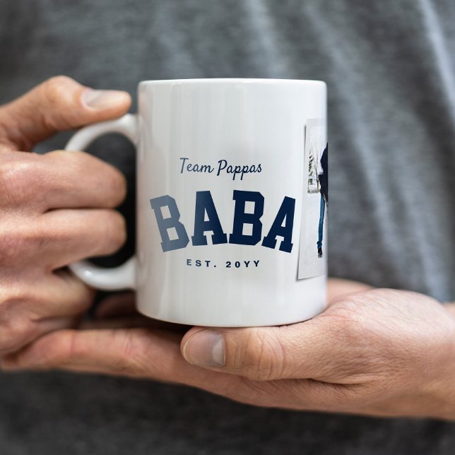 Baba Greek dad sporty one photo Father's Day Coffee Mug (Creator Uploaded)