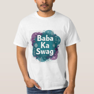 Baba Ka Swag   Bold Desi Abstract Hindi Graphic  T-Shirt